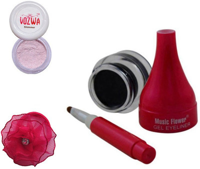 

Vozwa Light Copper Shimmer Powder, Music Flower Gel Eyeliner and band(Set of 3)
