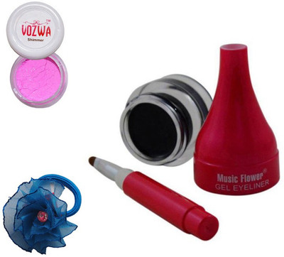 

Vozwa Pink Shimmer Powder, Music Flower Gel Eyeliner and band(Set of 3)