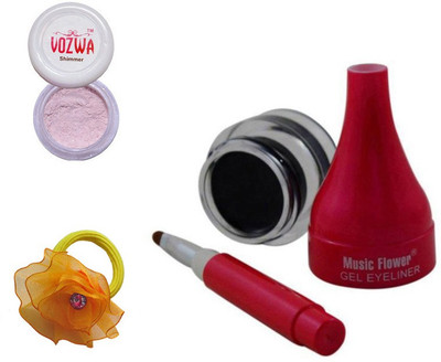 

Vozwa Light Copper Shimmer Powder, Music Flower Gel Eyeliner and band(Set of 3)