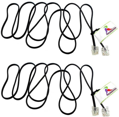 

Redeemer Pack of 2 Rj11 To Rj11 Adsl Modem Lead Network Cable(Compatible with Adsl, Modems, Black)