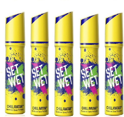 

Set Wet Chill Avatar set of 5 Deodorant Spray - For Men(150 ml, Pack of 5)