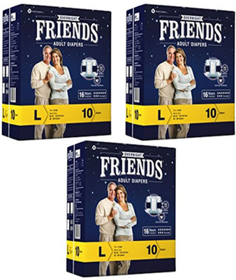 Friends Overnight Adult Diapers - L(30 Pieces)
