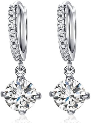 mahi Bali Clip-On Cubic Zirconia Alloy Hoop Earring