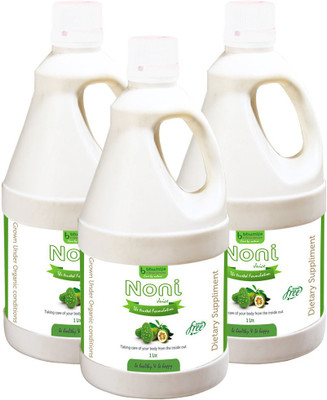 

Bhumija Lifesciences Noni Juice (Sugar Free) Energy Drink(3x1 L, Unflavoured Flavored)