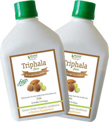 

Bhumija Lifesciences Triphala (Amla, Baheda & Harad) Juice (Sugar Free) Energy Drink(2x1 L, Unflavoured Flavored)