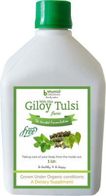 

Bhumija Lifesciences Giloy Tulsi Juice (Sugar Free) Energy Drink(1 L, Unflavoured Flavored)
