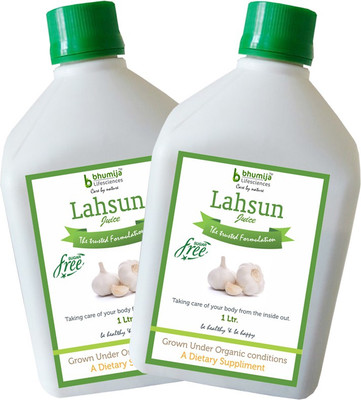 

Bhumija Lifesciences Lahsun Juice (Sugar Free) Energy Drink(2x1 L, Unflavoured Flavored)