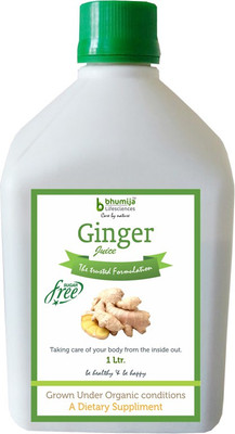 

Bhumija Lifesciences Ginger Juice (Sugar Free) Energy Drink(1 L, Unflavoured Flavored)