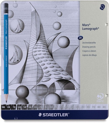 

Staedtler Graphite 9B, 8B, 7B,6B, 5B, 4B,3B, 2B, B, HB, F H, 2H,3H, 4H, 5H, 6H, 7H, 8H, 9H. Pencil(Pack of 20)