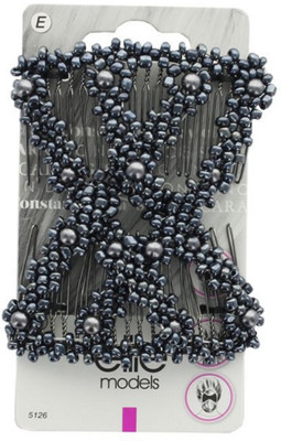 

Elite Models Elite Models Decorative Hair Combs - Grey Hair Accessory Set(Grey)