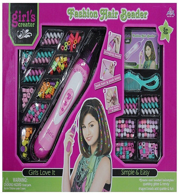 

Taaza Garam Kids Girls fashion Hair Beader For Cool 5 years girls Beaded Hair Style (No Batteries Required) - Gift Toy Hair Accessory Set(Multicolor)