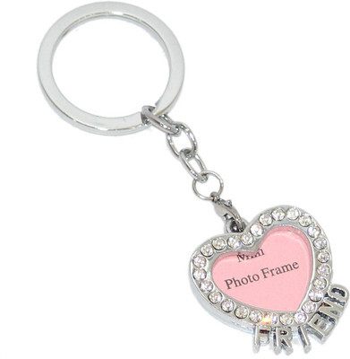

Aura Imported Personalise Heart Shape Photo Frame Key Chain