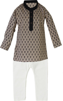 

BownBee Boys Casual Kurta and Pyjama Set(Brown Pack of 1