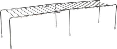 

Howards Expandable Flat Shelf Chrome Small Stainless Steel Kitchen Rack(Steel)