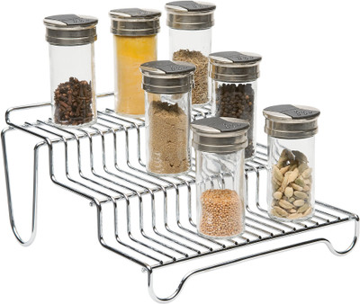 

Howards 3 Tier Step Spice Rack Steel Kitchen Rack(Steel)