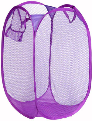

bajrang Laundry Basket/Bag for storage of Clothes/Toys Medium Size (Purple)(01pc.) Laundry Trolley(Purple)