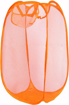 

bajrang Laundry Basket/Bag for storage of Clothes/Toys Large Size (Orange)(01pc.) Laundry Trolley(Orange)