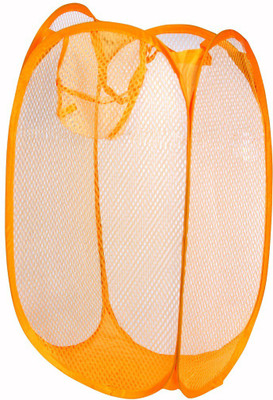 

bajrang Laundry Basket/Bag for storage of Clothes/Toys Medium Size (Yellow)(01pc.) Laundry Trolley(Yellow)