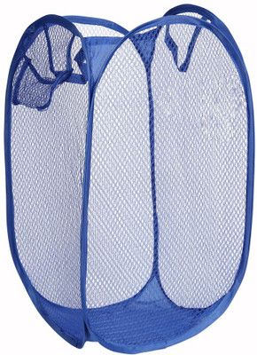 

bajrang Laundry Basket/Bag for storage of Clothes/Toys Medium Size (Blue)(01pc.) Laundry Trolley(Blue)