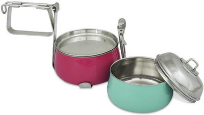 

Elan LWE14025AH2 2 Containers Lunch Box(550 ml), Aqua;pink