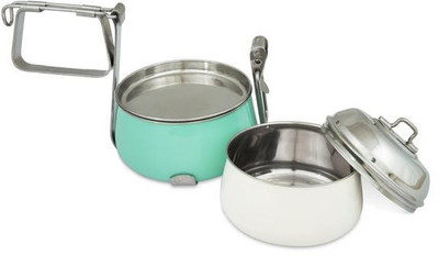 

Elan LWE14025AH1 2 Containers Lunch Box(550 ml), Aqua;off white
