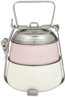 

Elan LWE14025AH3 2 Containers Lunch Box(550 ml), Off white;pink