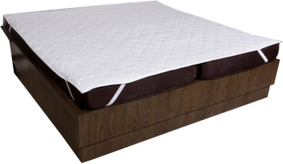 KUBER INDUSTRIES Elastic Strap Single Size Mattress Cover(White)