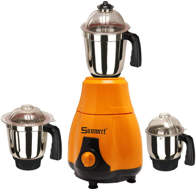 

Sunmeet New_MG16-443MA 600 W Mixer Grinder(Orange, 3 Jars)