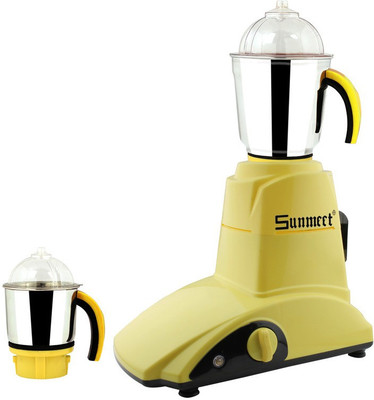 

Sunmeet New_MG16-393MA 600 W Mixer Grinder(Yellow, 2 Jars)