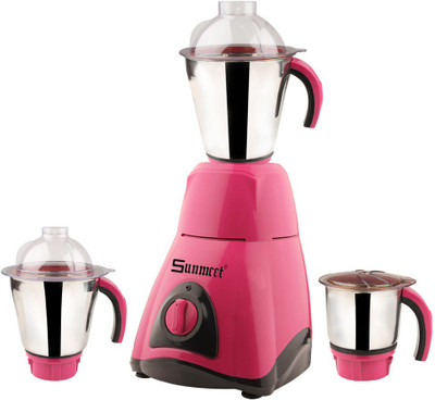 

Sunmeet New_MG16-410MA 750 W Mixer Grinder(Pink, 3 Jars)