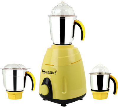

Sunmeet MG16-487 750 W Mixer Grinder(Yellow, 3 Jars)