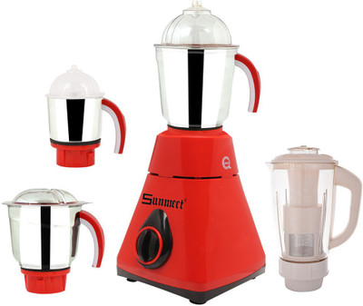 

Sunmeet New_MG16-425MA 750 W Juicer Mixer Grinder(Red, 4 Jars)