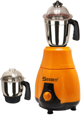 

Sunmeet New_MG16-442MA 600 W Mixer Grinder(Orange, 2 Jars)