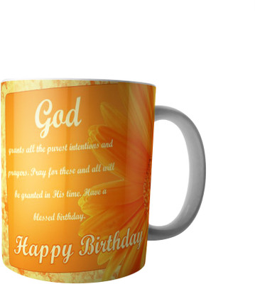 

PrintVisa Happy Birthday To You Ceramic Mug(300 ml), Multicolor