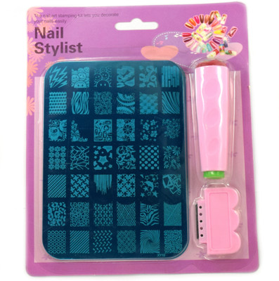

Savni nail art stamping stamp kit for women xy-15(pink)