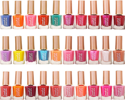 

Aroma Care Wholesale Market Rate Nail Polish Color Lacquer Set Of 30 Pcs (ACHIP027) Blue, Orange, Pink, Red, Green, Purple, Yellow, Mauve(Pack of 30)