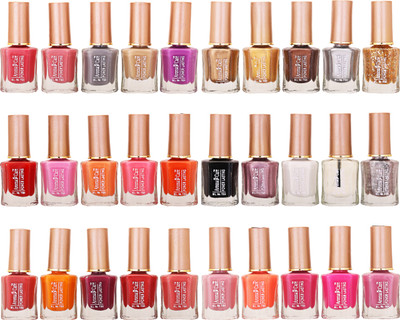 

Aroma Care Wholesale Market Rate Nail Polish Color Lacquer Set Of 30 Pcs (ACHIP046) Peach, Tan, Purple, Red, Pink, Orange, Golden, Brown, Black, White, Mauve, Peach(Pack of 30)