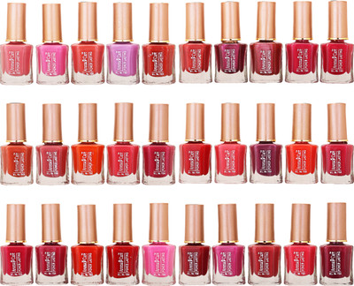 

Aroma Care Wholesale Market Rate Nail Polish Color Lacquer Set Of 30 Pcs (ACHIP050) Peach, Pink, Purple, Red, Orange, Mauve(Pack of 30)