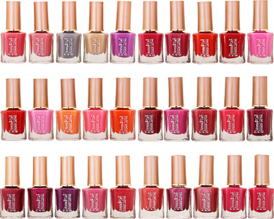 

Aroma Care Wholesale Market Rate Nail Polish Color Lacquer Set Of 30 Pcs (ACHIP042) Peach, Tan, Purple, Red, Pink, Orange, Mauve, Maroon(Pack of 30)