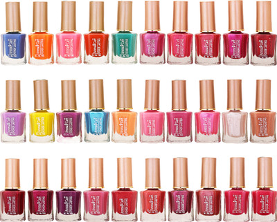 

Aroma Care Wholesale Market Rate Nail Polish Color Lacquer Set Of 30 Pcs (ACHIP026) Blue, Orange, Pink, Red, Green, Purple, Yellow, Maroon(Pack of 30)