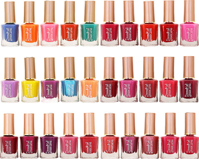 

Aroma Care Wholesale Market Rate Nail Polish Color Lacquer Set Of 30 Pcs (ACHIP021) Blue, Orange, Pink, Red, Green, Purple, Yellow, Maroon(Pack of 30)