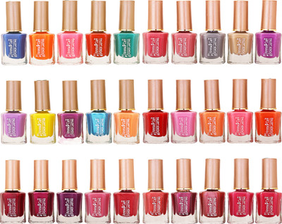 

Aroma Care Wholesale Market Rate Nail Polish Color Lacquer Set Of 30 Pcs (ACHIP06) Blue, Orange, Pink, Red, Green, Purple, Yellow, Tan, Maroon(Pack of 30)