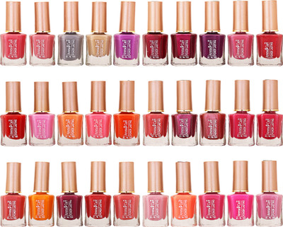 

Aroma Care Wholesale Market Rate Nail Polish Color Lacquer Set Of 30 Pcs (ACHIP049) Peach, Tan, Purple, Red, Pink, Orange, Maroon, Peach, Mauve(Pack of 30)