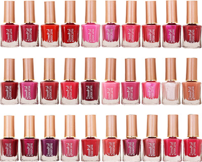 

Aroma Care Wholesale Market Rate Nail Polish Color Lacquer Set Of 30 Pcs (ACHIP078) Orange, Red, Pink, White, Maroon, Purple(Pack of 30)