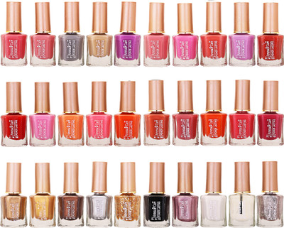 

Aroma Care Wholesale Market Rate Nail Polish Color Lacquer Set Of 30 Pcs (ACHIP031) Peach, Tan, Purple, Red, Pink, Orange, Golden, Brown, Black, White(Pack of 30)