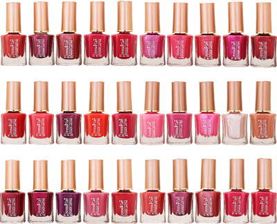 

Aroma Care Wholesale Market Rate Nail Polish Color Lacquer Set Of 30 Pcs (ACHIP072) Pink, Orange, Purple, White, Maroon, Red(Pack of 30)