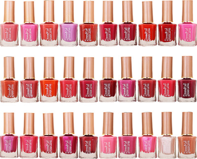 

Aroma Care Wholesale Market Rate Nail Polish Color Lacquer Set Of 30 Pcs (ACHIP056) Peach, Pink, Purple, Red, Orange, Mauve, White(Pack of 30)