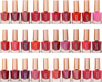

Aroma Care Wholesale Market Rate Nail Polish Color Lacquer Set Of 30 Pcs (ACHIP067) Pink, Orange, Purple, Red, Mauve, Maroon(Pack of 30)