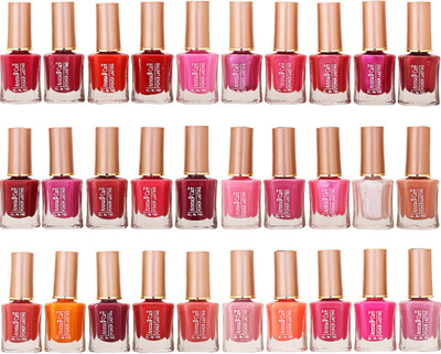 

Aroma Care Wholesale Market Rate Nail Polish Color Lacquer Set Of 30 Pcs (ACHIP079) Orange, Red, Pink, White, Peach, Mauve(Pack of 30)