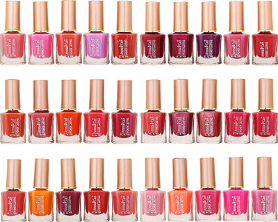 

Aroma Care Wholesale Market Rate Nail Polish Color Lacquer Set Of 30 Pcs (ACHIP064) Peach, Pink, Purple, Red, Orange, Mauve, Maroon(Pack of 30)